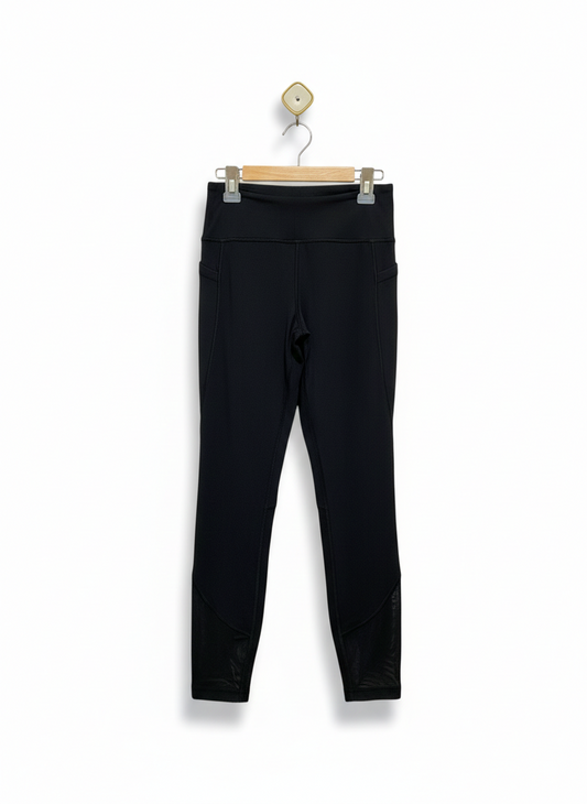 LULULEMON |S| WAIST 24| Black High-Waisted Athletic Leggings