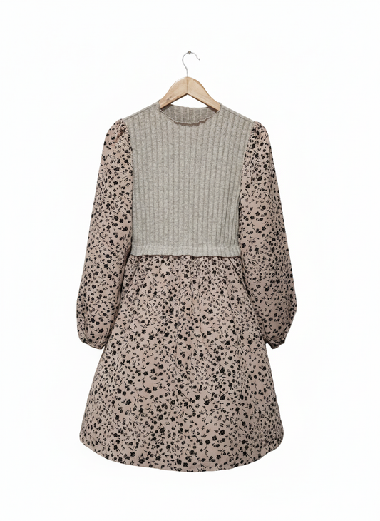 SHEIN Frenchy Plus Size Women Elegant Floral Lantern Sleeve Dress