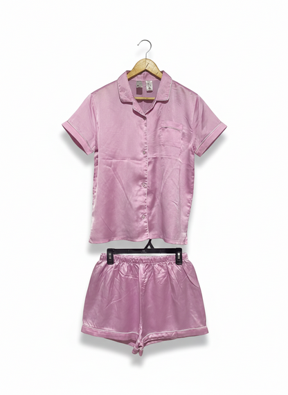 ANKO |XL| PINK SATIN PYJAMA SHORT SET