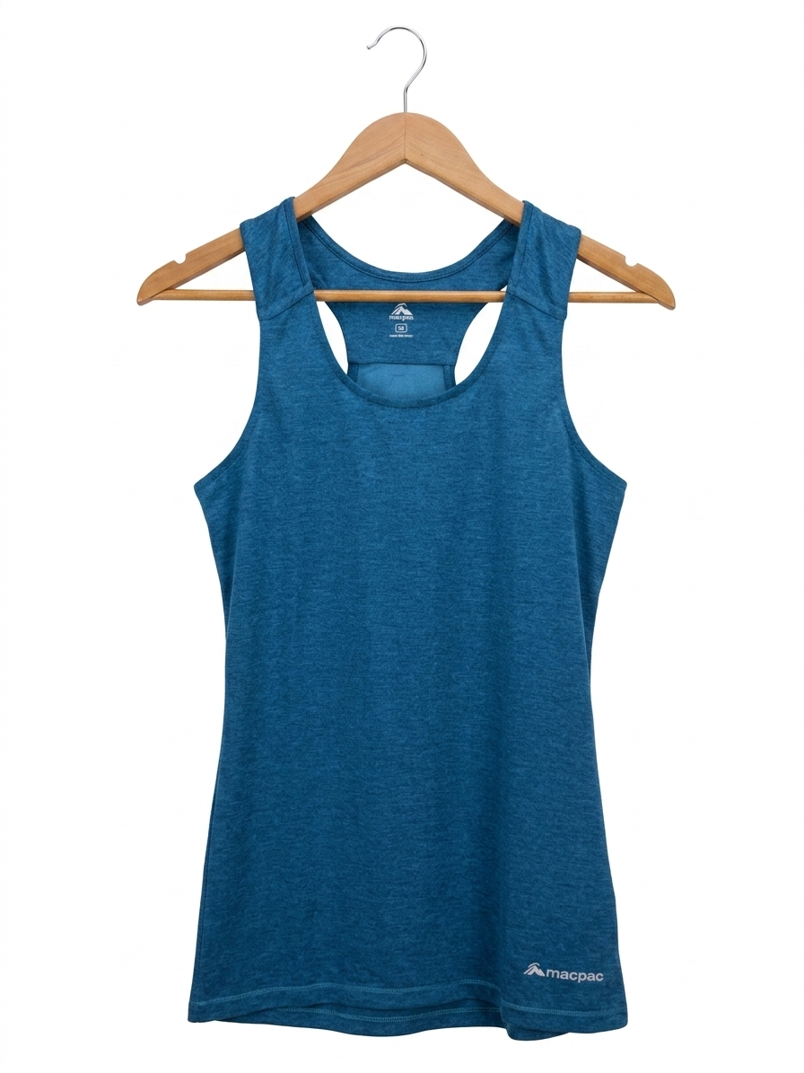 MACPAC |S| BUST 15| B22| WOMEN’S TEAL MELANGE RACERBACK PERFORMANCE TANK TOP