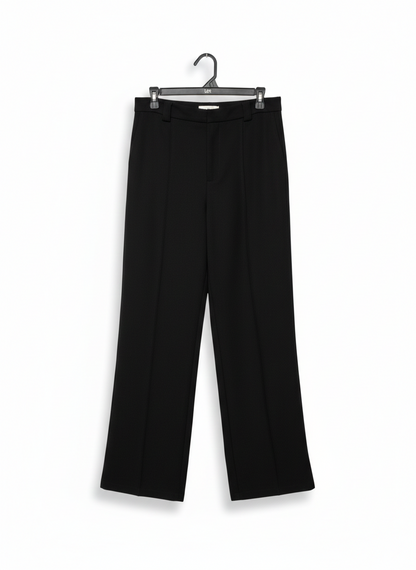 THANNE |L| WAIST 30| TAILORED ONYX STRAIGHT-LEG TROUSERS