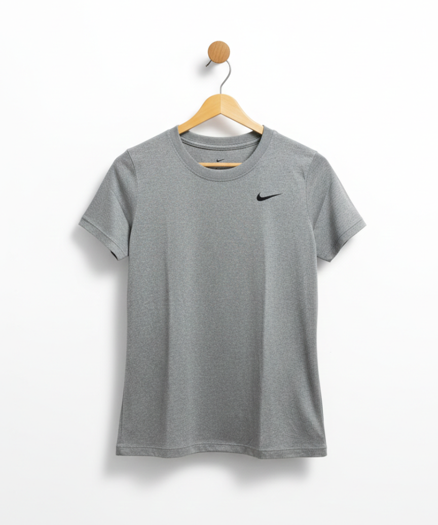 NIKE |S| BUST 18| WOMEN’S NIKE DRI-FIT PERFORMANCE T-SHIRT - CLASSIC HEATHER GREY - SHORT SLEEVE ACTIVEWEAR