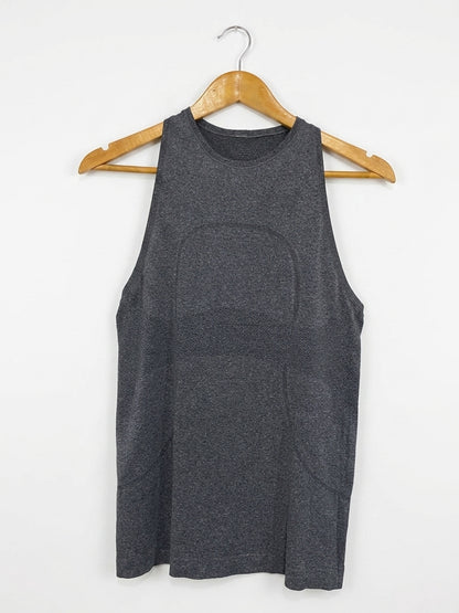 LULULEMON |M| BUST 16| HEATHERED DARK GREY CHARCOAL WORKOUT SHIRT