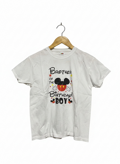 FRUIT OF THE LOOM |M| BUST 17| B12| SISTER OF THE BIRTHDAY BOY" T-SHIRT