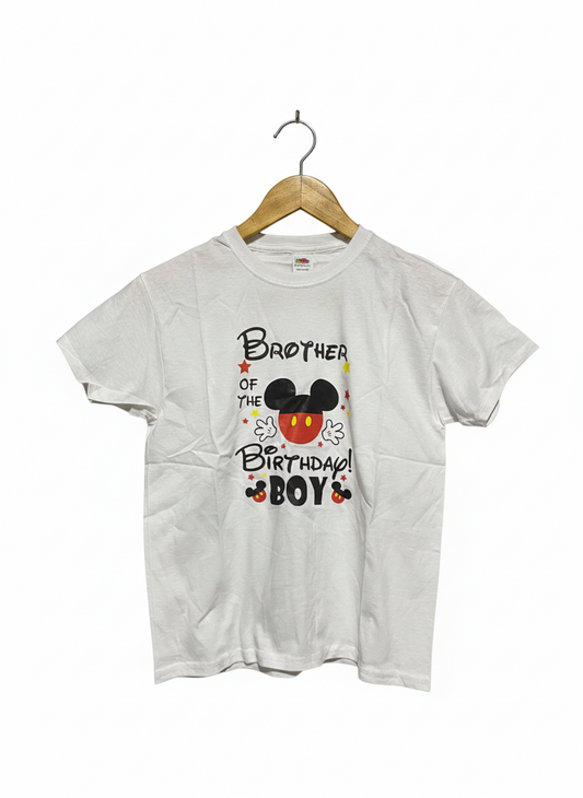 FRUIT OF THE LOOM |M| BUST 17| B12| SISTER OF THE BIRTHDAY BOY" T-SHIRT