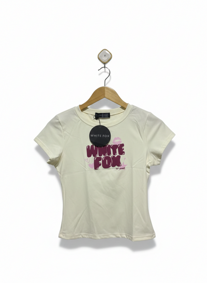 WHITE FOX |M| BUST 15| OFF-WHITE "WHITE FOX" GRAPHIC TEE