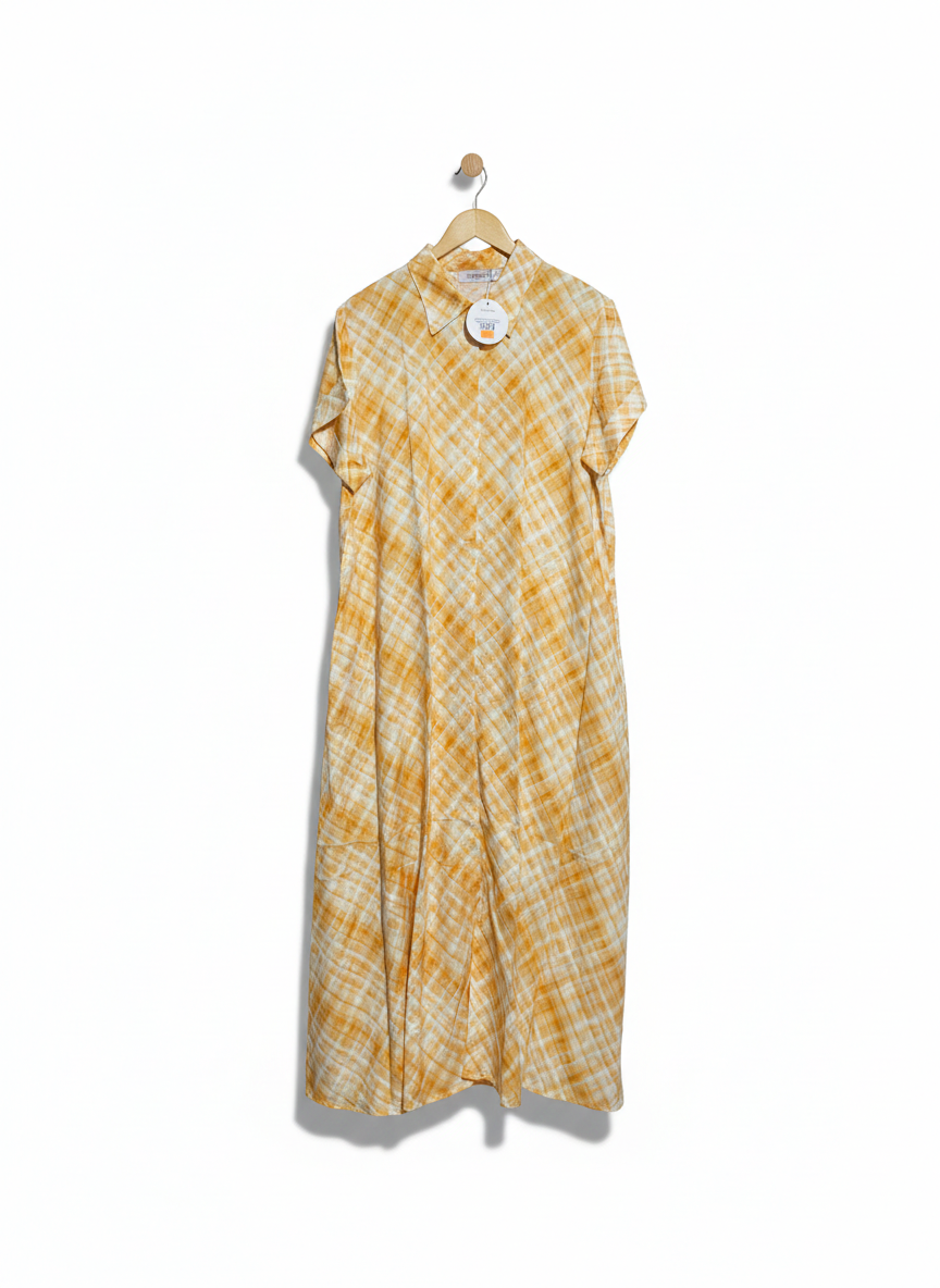 SERAFINA |L| BUST 22| C4|WOMEN’S SHORT SLEEVE BUTTON-DOWN SHIRT DRESS