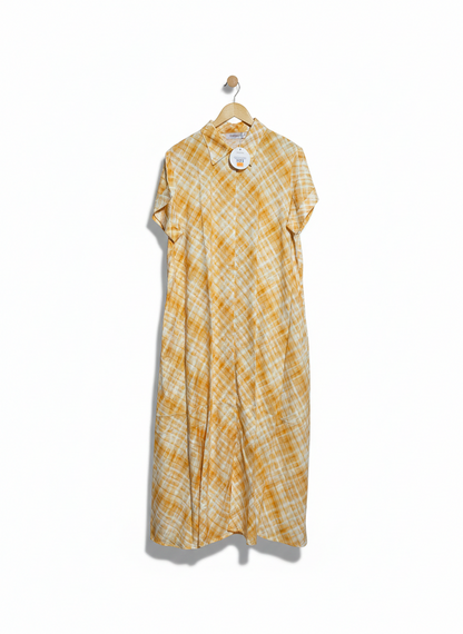 SERAFINA |L| BUST 22| C4|WOMEN’S SHORT SLEEVE BUTTON-DOWN SHIRT DRESS