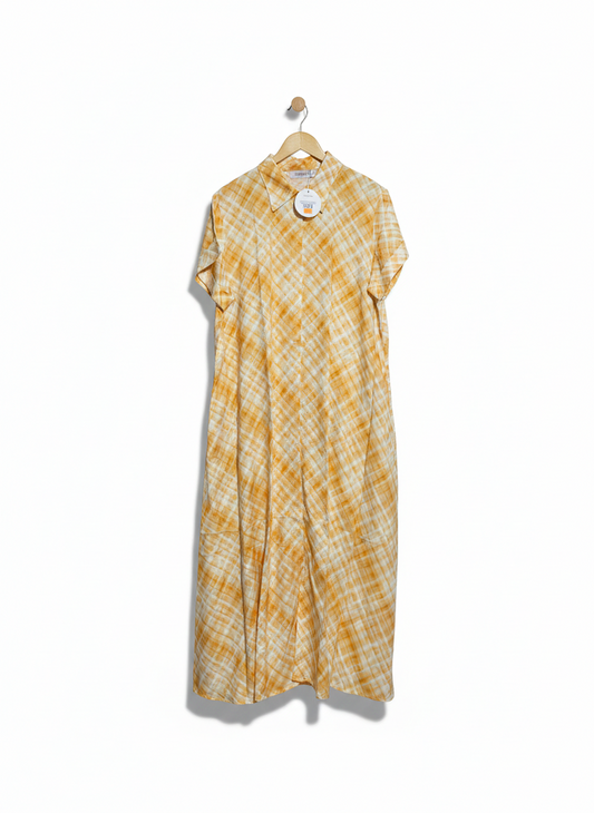 SERAFINA |L| BUST 22| C4|WOMEN’S SHORT SLEEVE BUTTON-DOWN SHIRT DRESS