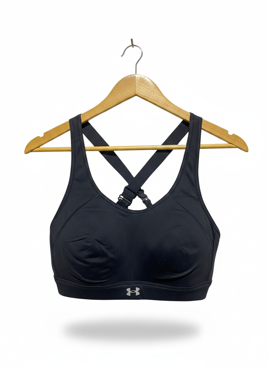 UNDER ARMOUR |L| BUST 15| HIGH-SUPPORT ADJUSTABLE CRISS-CROSS SPORTS BRA