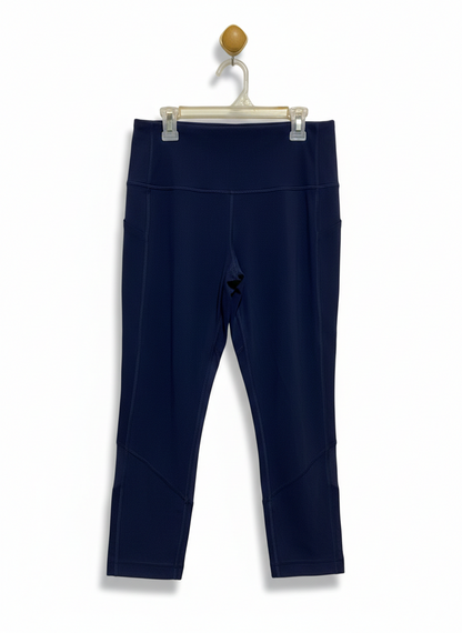 LULULEMON |M| WAIST 28|  PACE RIVAL CROP FULL-ON LUXTREME 22" YOGA PILATES NAVY WOMEN'S 6