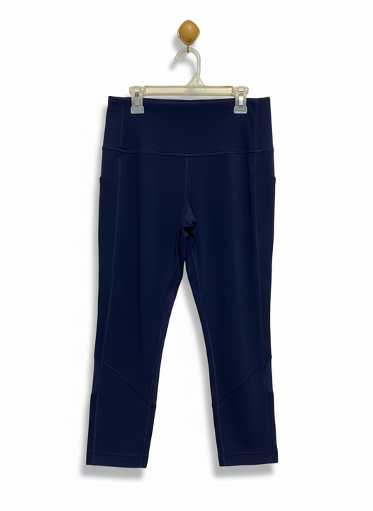 LULULEMON |M| WAIST 28|  PACE RIVAL CROP FULL-ON LUXTREME 22" YOGA PILATES NAVY WOMEN'S 6