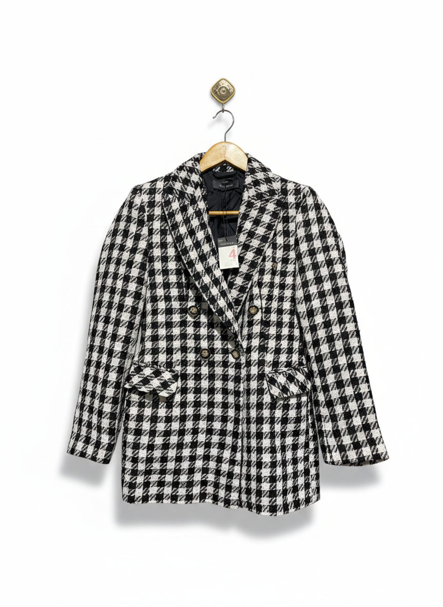 PRIMARK |S| BUST 15| Dogtooth Double Breasted Blazer