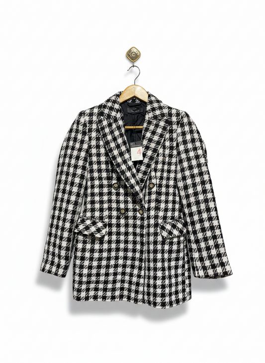 PRIMARK |S| BUST 15| Dogtooth Double Breasted Blazer