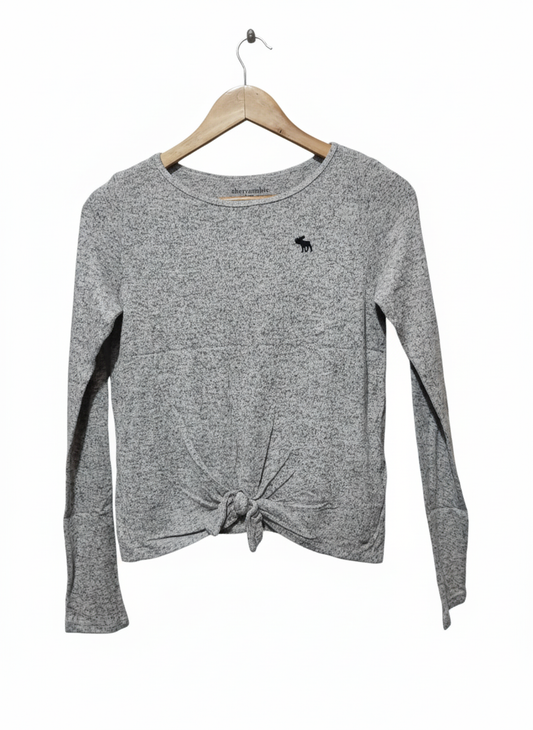 ABERCROMBIE Gray LONG SLEEVE TOP