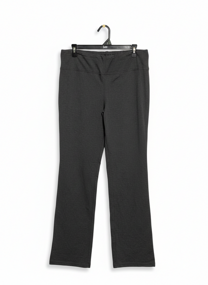 EMERSON |XL| WAIST 32| WOMEN’S CHARCOAL GREY YOGA PANTS - COMFORTABLE BOOTCUT PERFORMANCE LEGGINGS