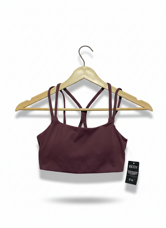COTTON ON |XS| BUST 12| BURGUNDY STRAPPY BACK SPORTS BRA