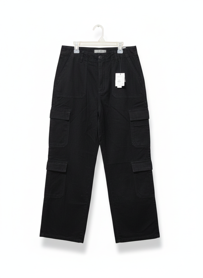 PRIMARK DENIMCO|M|WAIST 30|Black Wide Leg Cargo Trousers