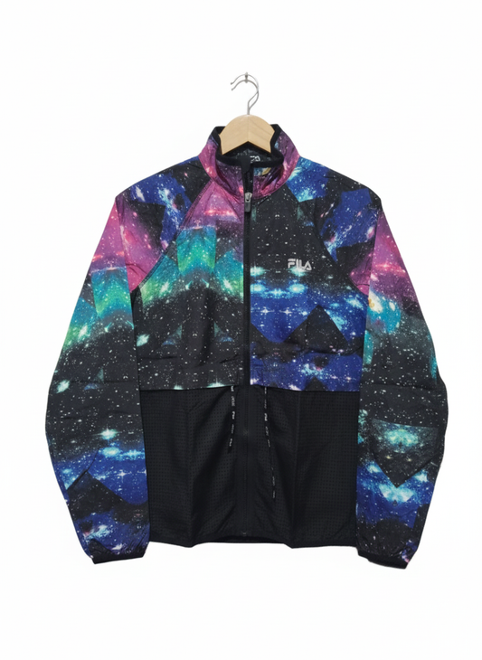 Fila Women's Galaxy Print Full-Zip Drawstring Waist Windbreaker Jacket W-20 / L-25