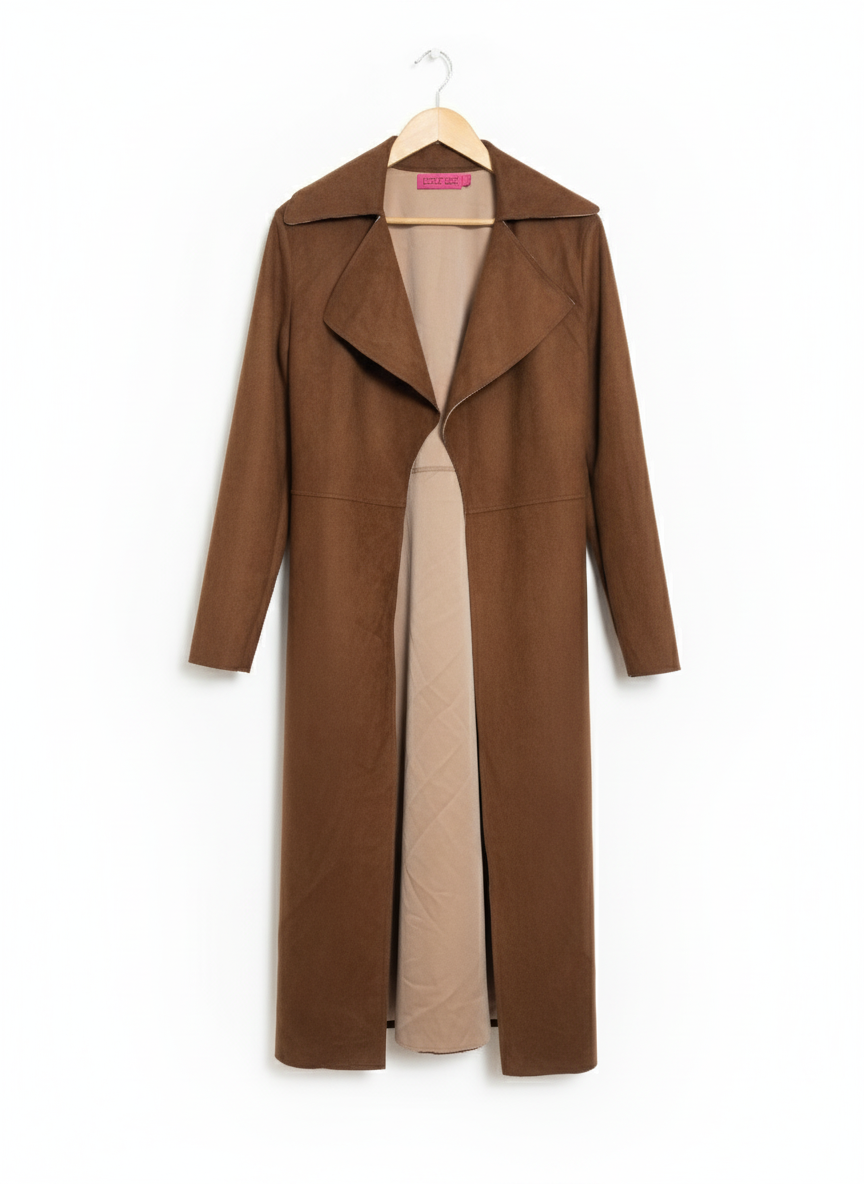 Fringe Detail Wool Look Maxi Coat | boohoo DK W-19/ L-47