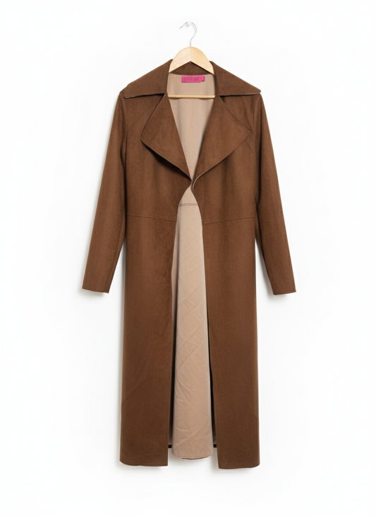 Fringe Detail Wool Look Maxi Coat | boohoo DK W-19/ L-47