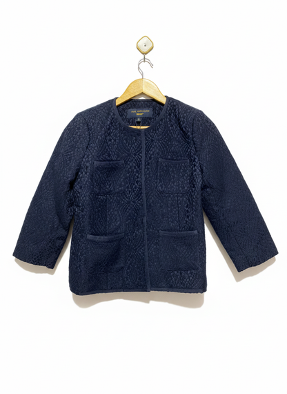 PAUL COSTELLOE|XS|BUST 17|navy blue cropped jackets