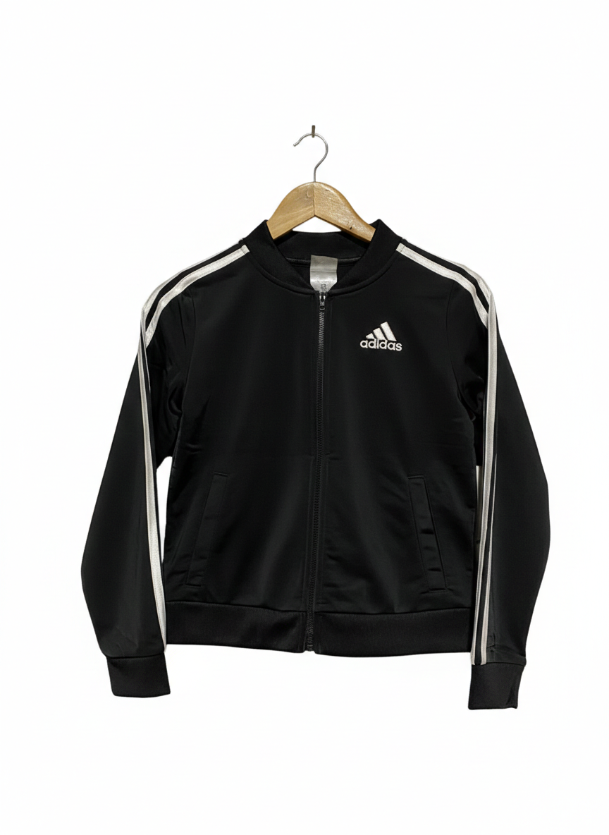 ADIDAS |S| BUST 17|B10|  Full-zip track jacket with a stand-up collar and the signature three white stripes on the shoulders and arms