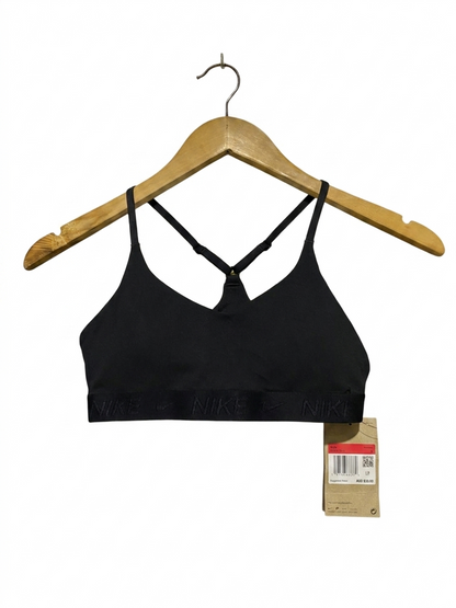 NIKE |L| BUST 13| B26| BLACK INDY LIGHT-SUPPORT STRAPPY SPORTS BRA