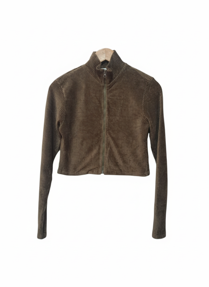 VIERVIER CROP TOP JACKET 'Celia' i Khaki  W-15 /L-16.5