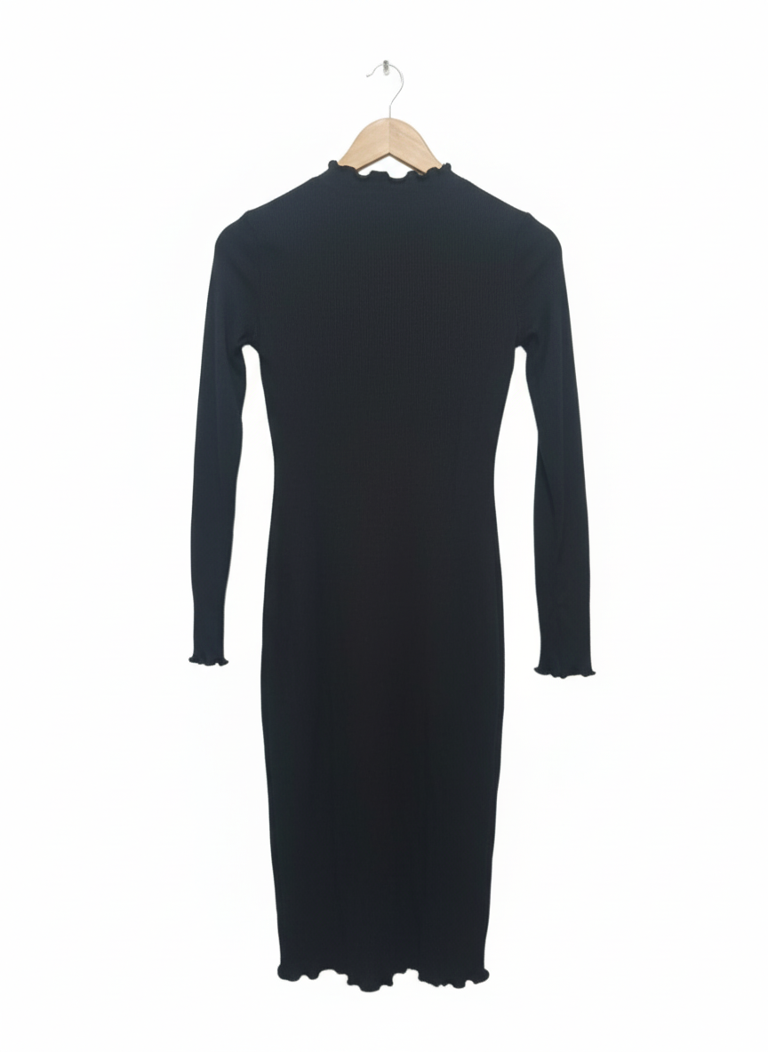 BOOHOO Long-Sleeve Black Bodycon Dress