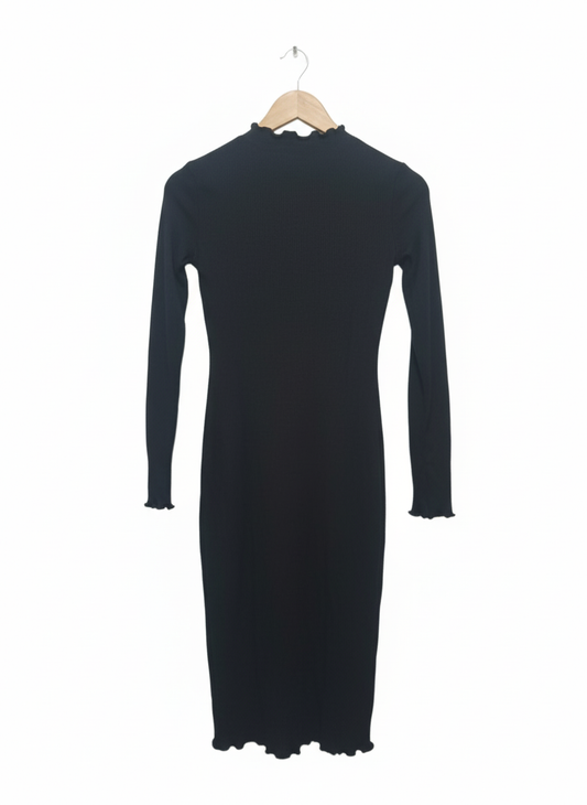 BOOHOO Long-Sleeve Black Bodycon Dress