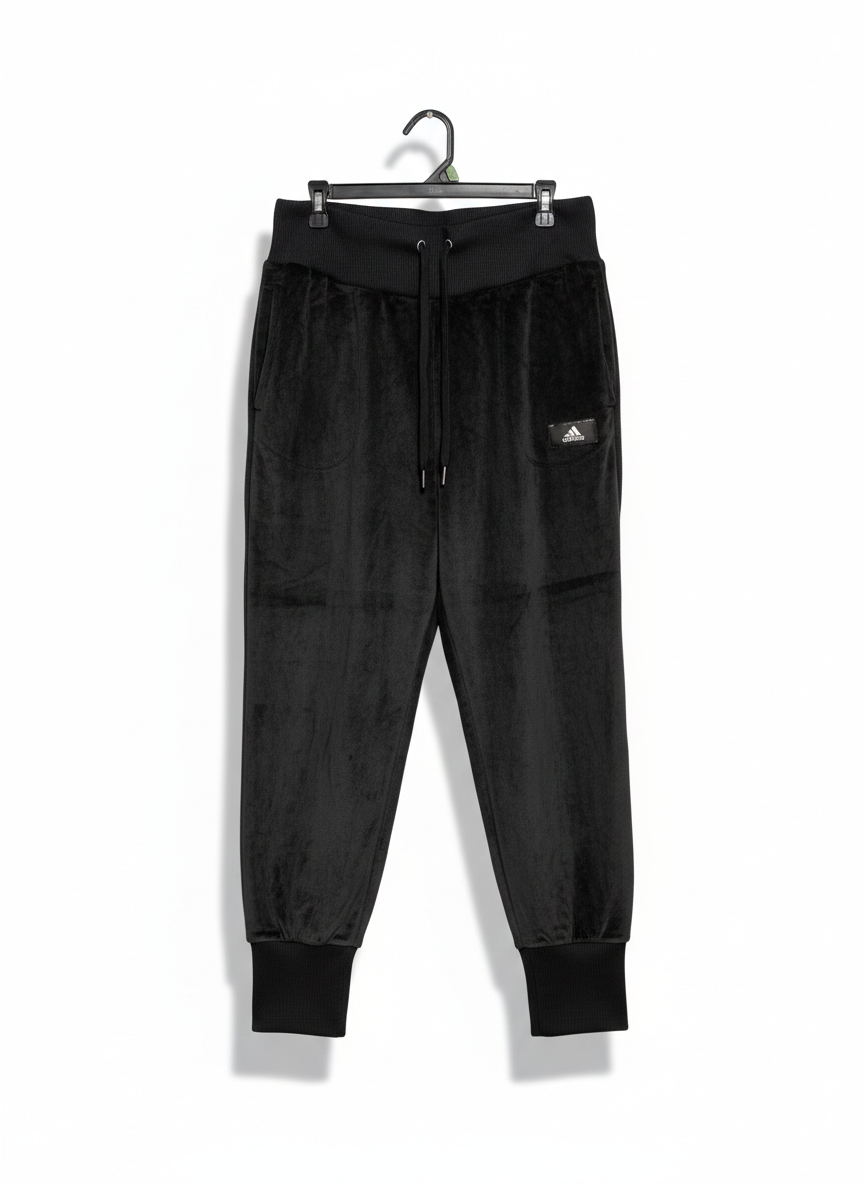ADIDAS |L| WAIST 33| WOMEN’S LUXURY VELOUR JOGGERS - SOFT PLUSH TEXTURE