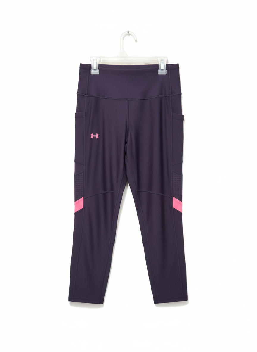 UNDER ARMOUR|M|WAIST 28|Women's HeatGear® No-Slip Waistband Mesh Panel Leggings