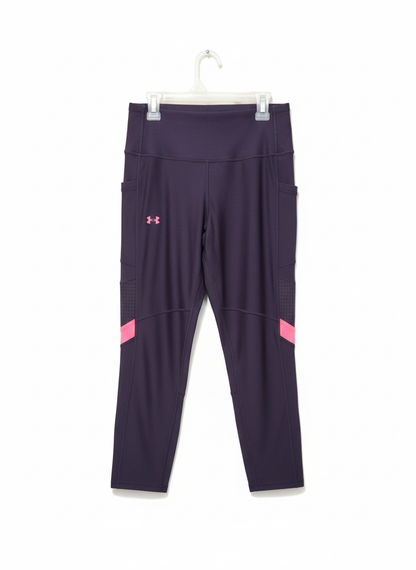 UNDER ARMOUR|M|WAIST 28|Women's HeatGear® No-Slip Waistband Mesh Panel Leggings