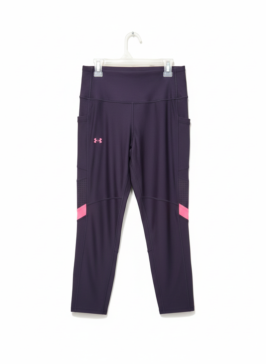 UNDER ARMOUR|M|WAIST 28|Women's HeatGear® No-Slip Waistband Mesh Panel Leggings