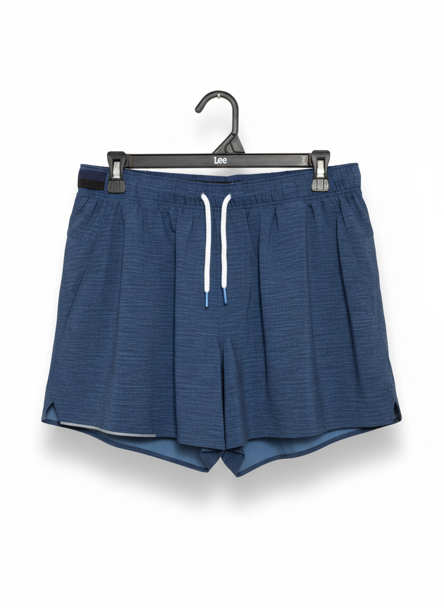 LULULEMON |L| WAIST 30| PACE BREAKER LINERLESS SHORTS IN HEATHERED DENIM BLUE