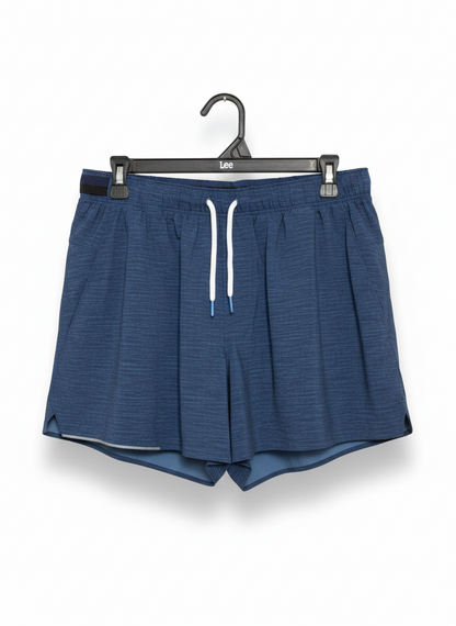 LULULEMON |L| WAIST 30| PACE BREAKER LINERLESS SHORTS IN HEATHERED DENIM BLUE