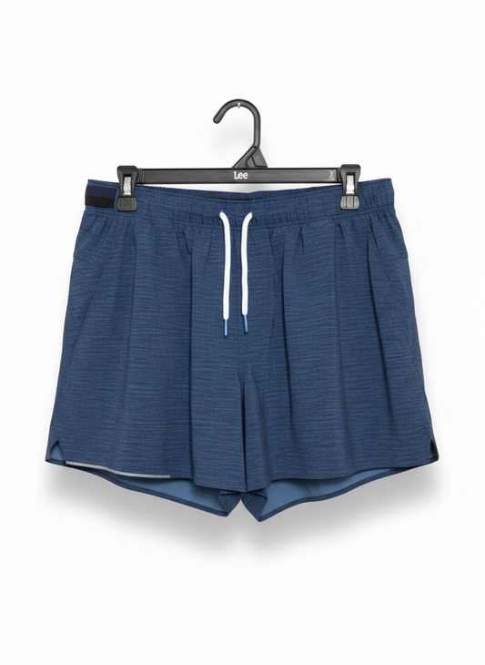LULULEMON |L| WAIST 30| PACE BREAKER LINERLESS SHORTS IN HEATHERED DENIM BLUE