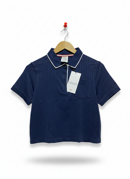 WILOON |S| BUST 17| WOMEN'S CENTER COURT SEAMLESS POLO - NAVY