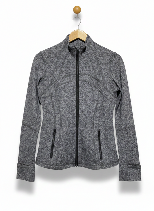LULULEMON |M| BUST 17| fitting, full zip, stand collar, and hip length Define Jacket