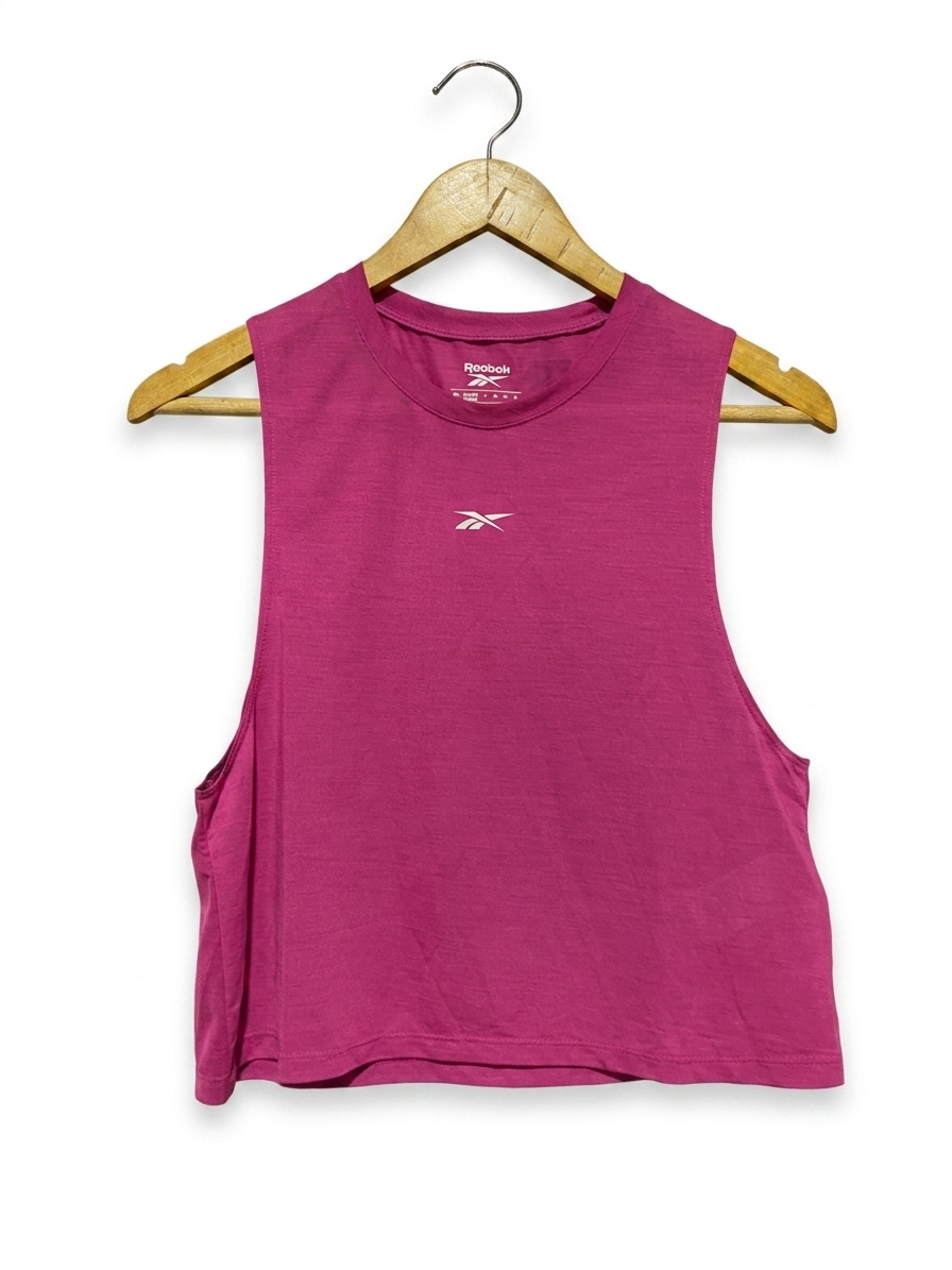 REEBOK |M| BUST 17| B26| MAGENTA PINK CROPPED SLEEVELESS TANK TOP