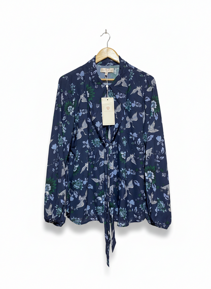 VANESSA WILLIAMS |XL| BUST 24|  LCW Grace Tie Neck Floral Blouse