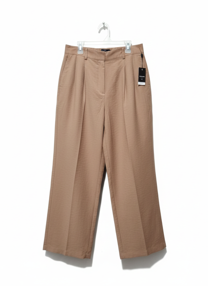 NEXT|L|WAIST 32|Beige Wide Leg Pleated Pants