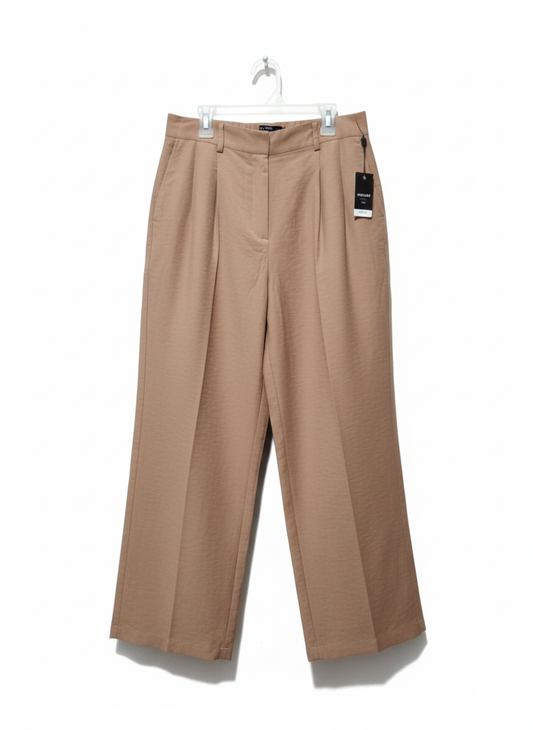 NEXT|L|WAIST 32|Beige Wide Leg Pleated Pants