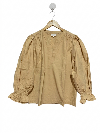 SEED |M| BUST 21| B7| HERITAGE COTTON POPLIN PUFF SLEEVE BLOUSE  HONEY