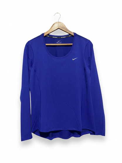 NIKE |L| BUST 20| B7 |DRI-FIT WOMEN’S LONG SLEEVE ROYAL BLUE RUNNING TOP