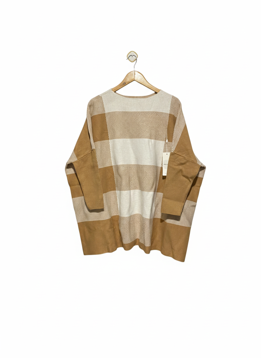 MISS CHARM|L| BUST 32| Free People Easy Street Checkered Tunic