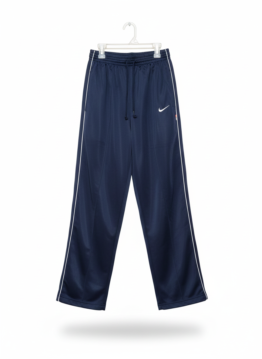 NIKE|L|WAIST 26| Navy Blue Wide-Leg Track Pants