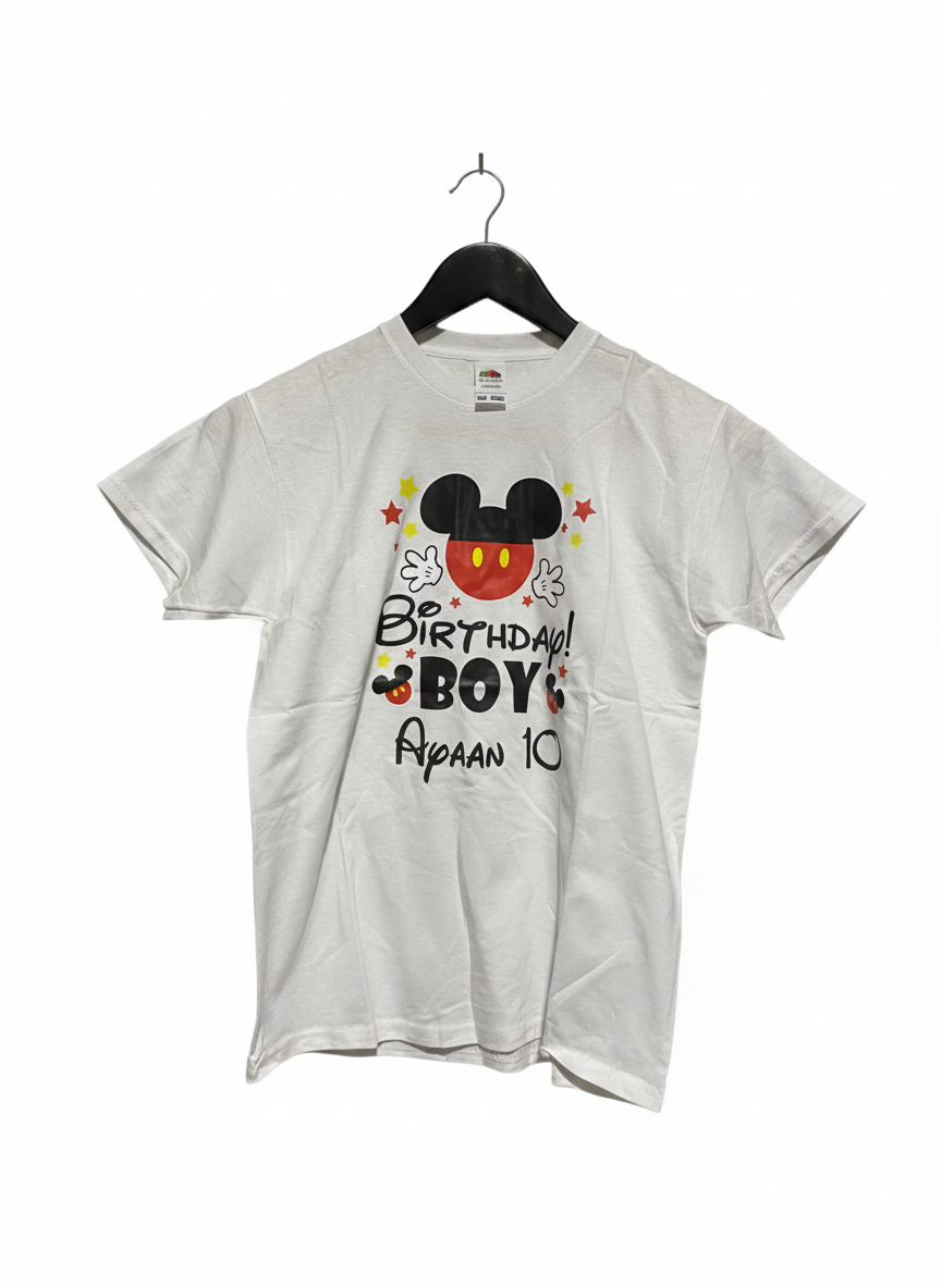 FRUIT OF THE LOOM |M| C1| BUST 17|B12| SISTER OF THE BIRTHDAY BOY" T-SHIRT