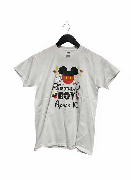 FRUIT OF THE LOOM |M| C1| BUST 17|B12| SISTER OF THE BIRTHDAY BOY" T-SHIRT